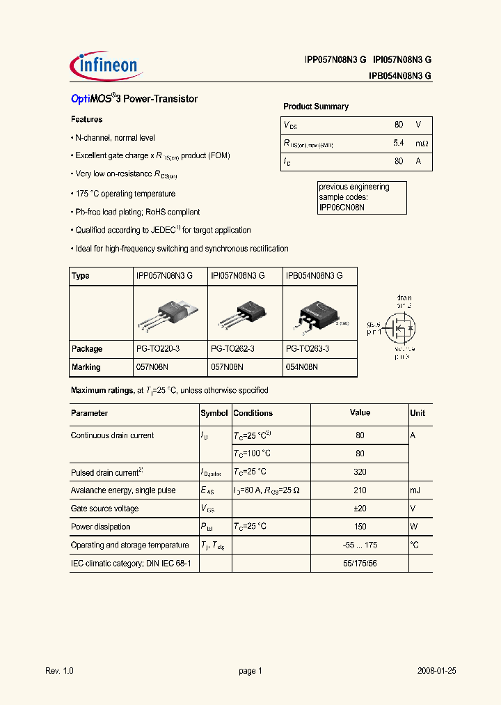 IPB054N08N3G_4991589.PDF Datasheet