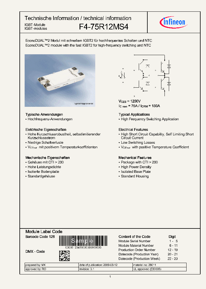 F4-75R12MS4_4991616.PDF Datasheet