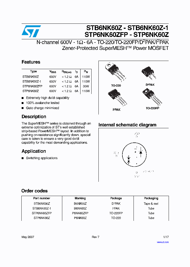 STP6NK60Z_4992107.PDF Datasheet