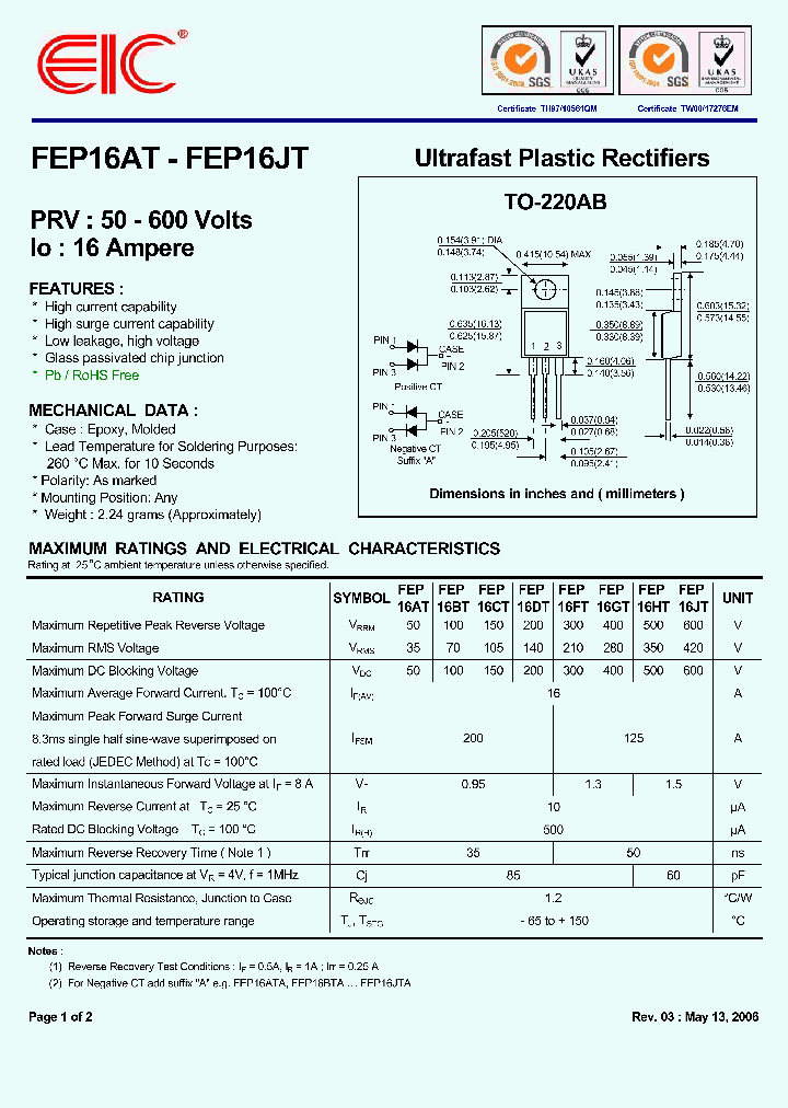 FEP16AT_4992712.PDF Datasheet