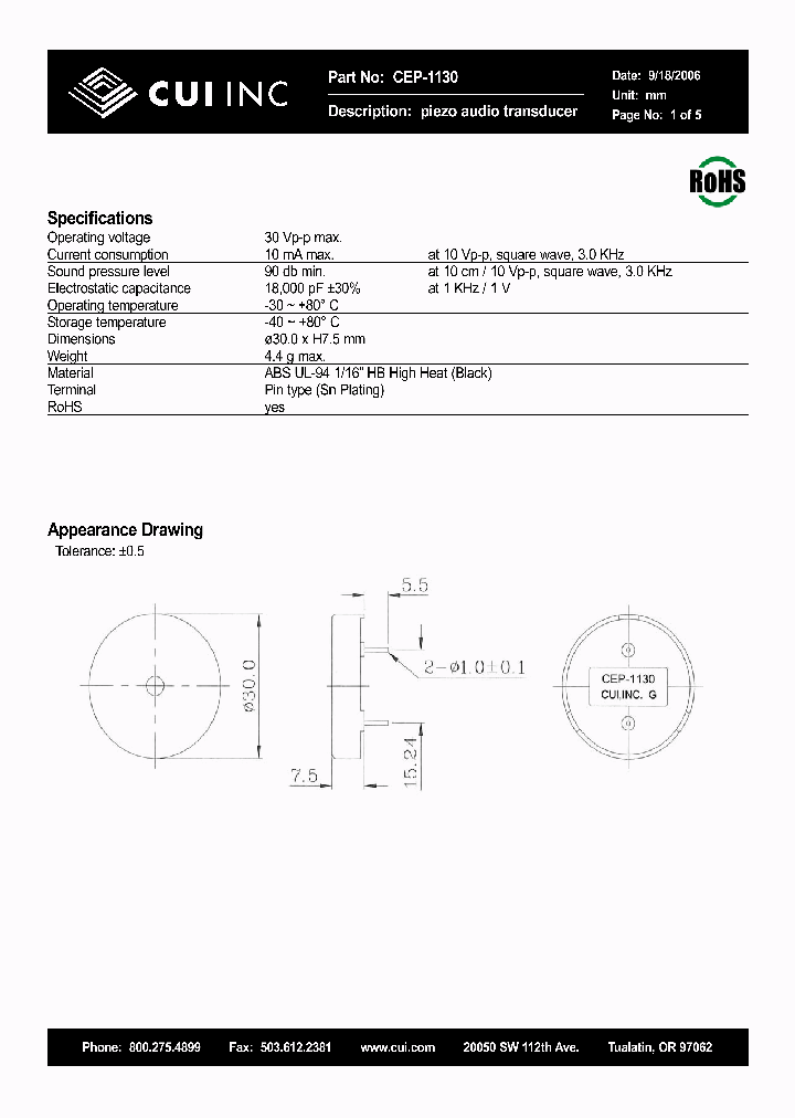 CEP-1130_4993115.PDF Datasheet