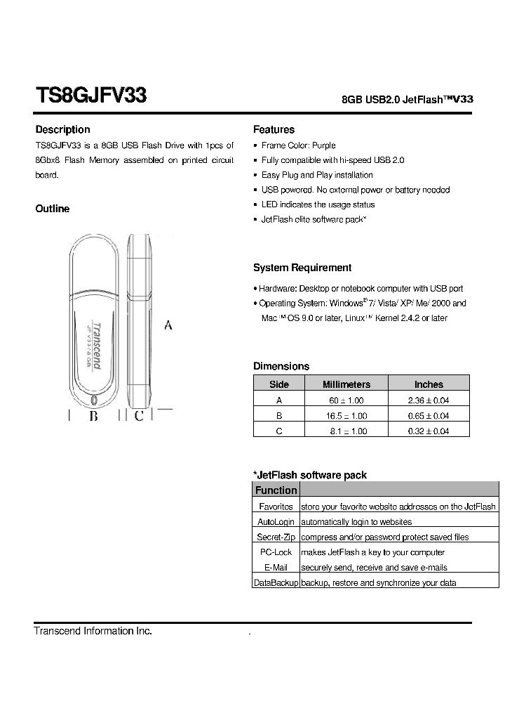 TS8GJFV33_4993686.PDF Datasheet