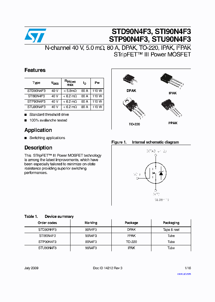 STI90N4F3_4994392.PDF Datasheet