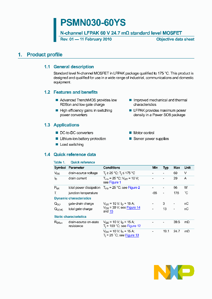PSMN030-60YS_4995831.PDF Datasheet
