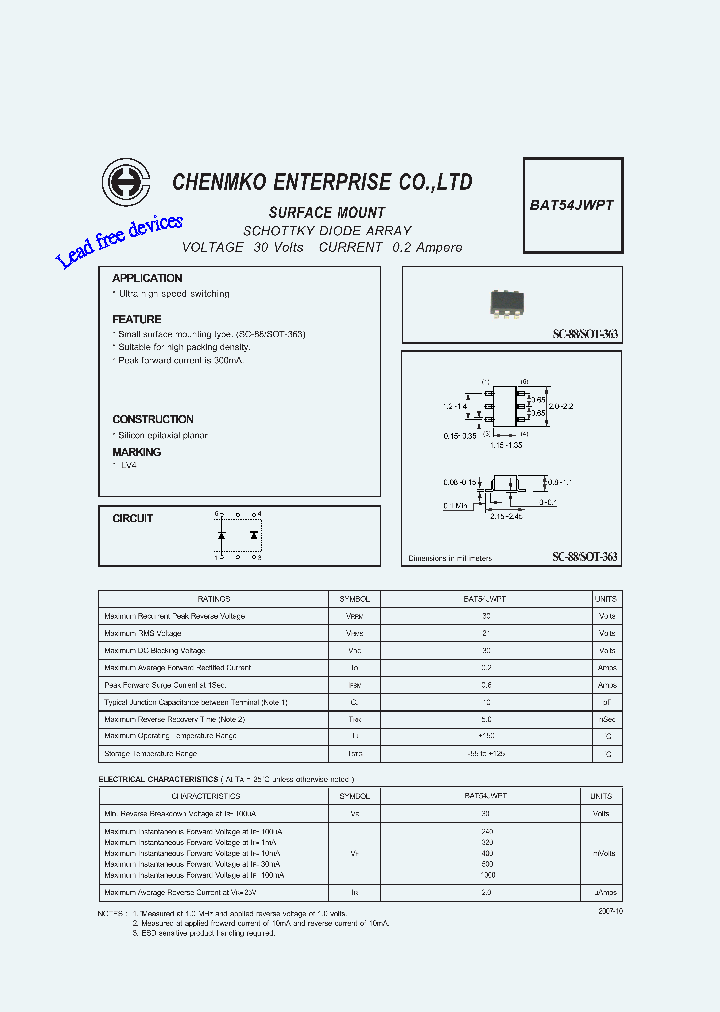BAT54JWPT_4996036.PDF Datasheet