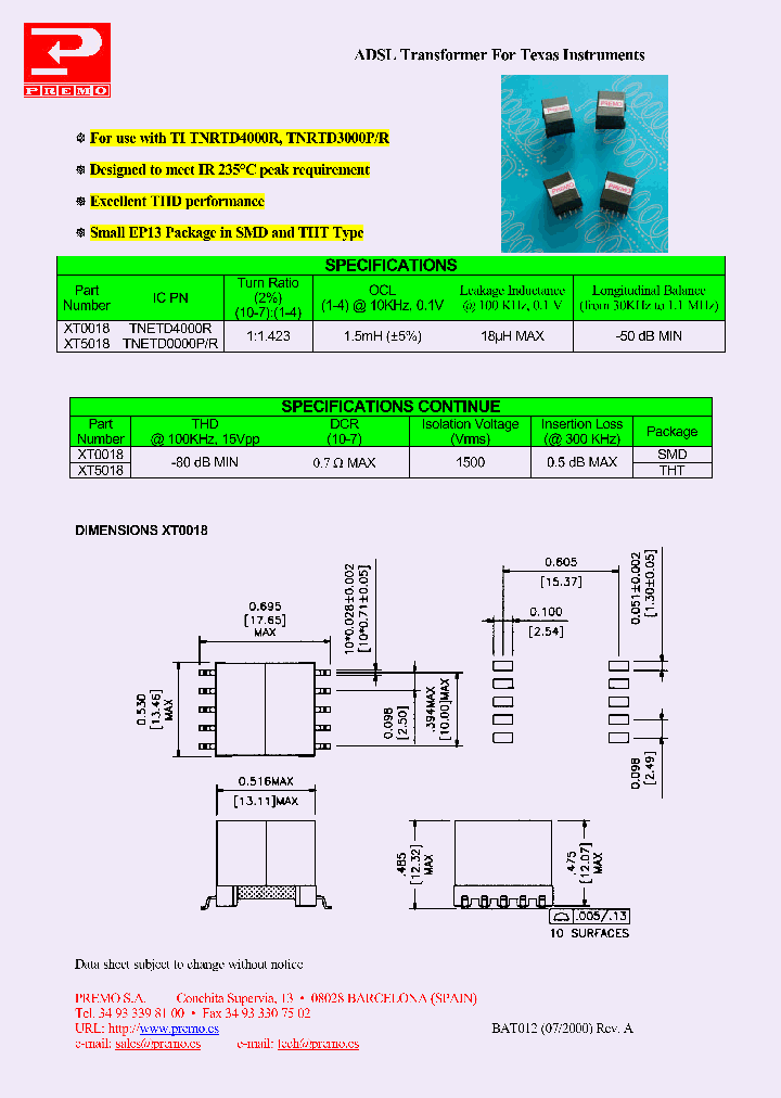 XT0018_4996388.PDF Datasheet