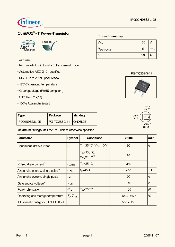 IPD90N06S3L-05_4996787.PDF Datasheet