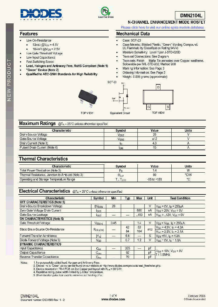 DMN2104L_4997093.PDF Datasheet