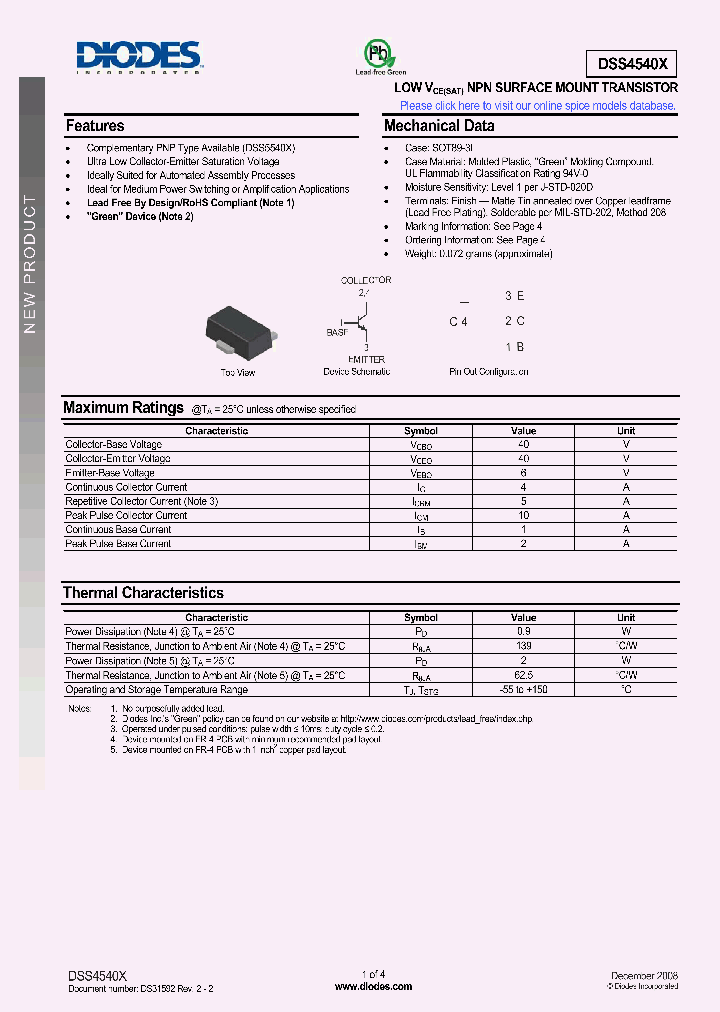 DSS4540X-13_4997339.PDF Datasheet