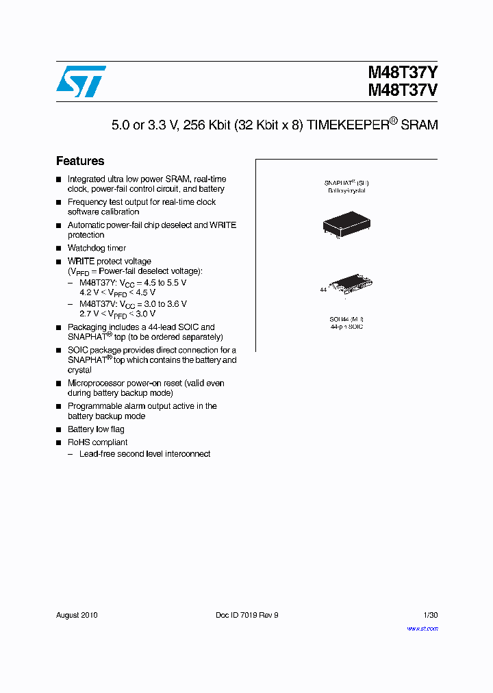 M48T37V-10MH1_4997582.PDF Datasheet