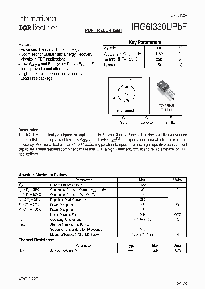 IRG6I330UPBF_4998826.PDF Datasheet