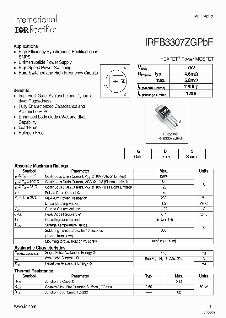 IRFB3307ZGPBF_4998859.PDF Datasheet