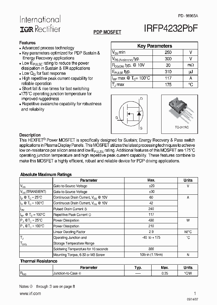 IRFP4232PBF_4999218.PDF Datasheet