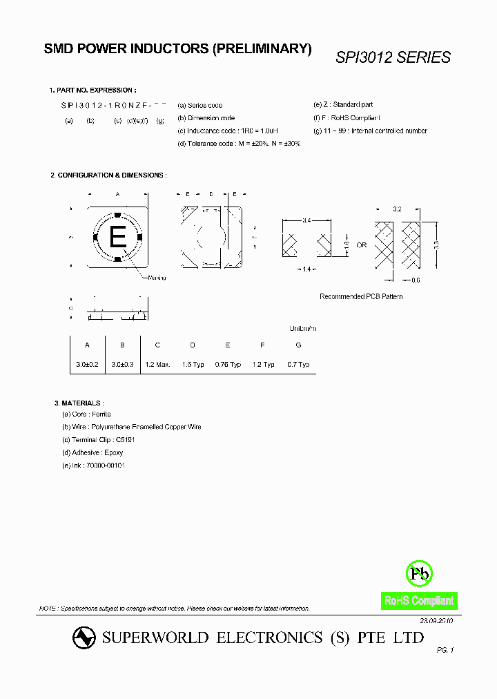 SPI301210_5000310.PDF Datasheet