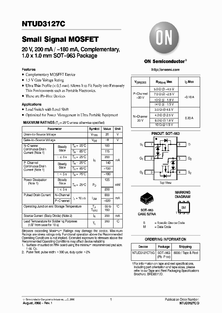 NTUD3127C_5000847.PDF Datasheet