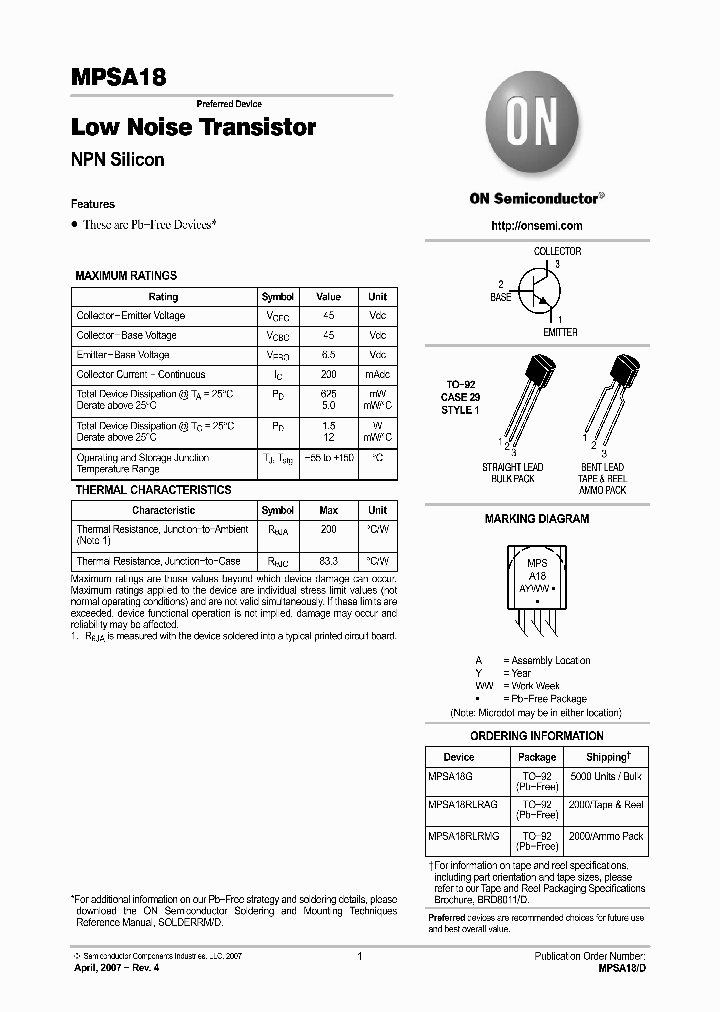 MPSA18_5001195.PDF Datasheet