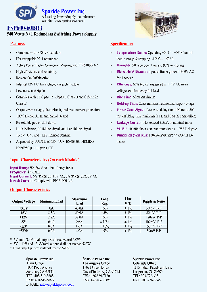 FSP600-60BR3_5001365.PDF Datasheet
