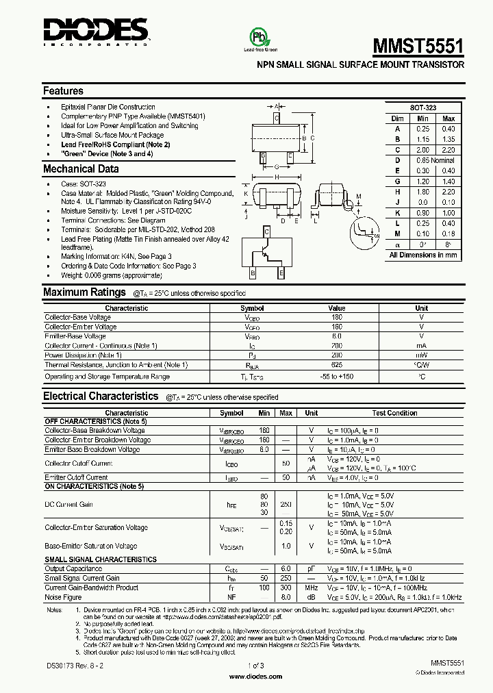 MMST5551-7-F_5001461.PDF Datasheet