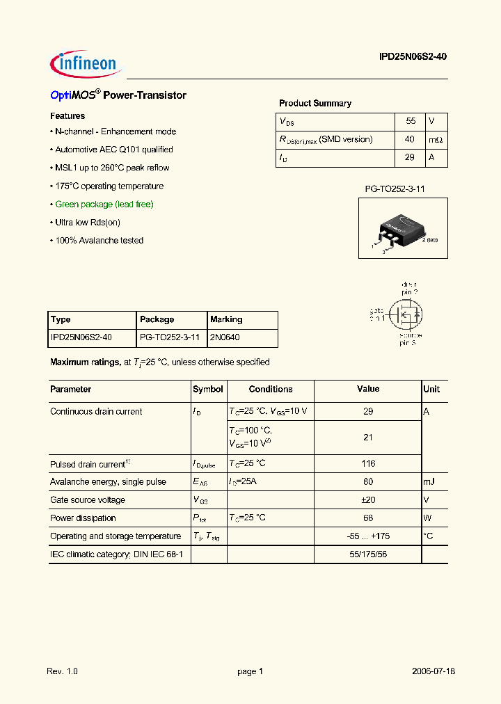 IPD25N06S2-40_5001543.PDF Datasheet