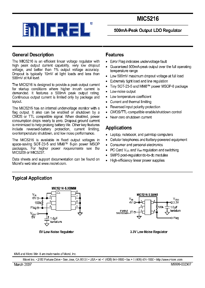 MIC5216-33BM5_5001548.PDF Datasheet