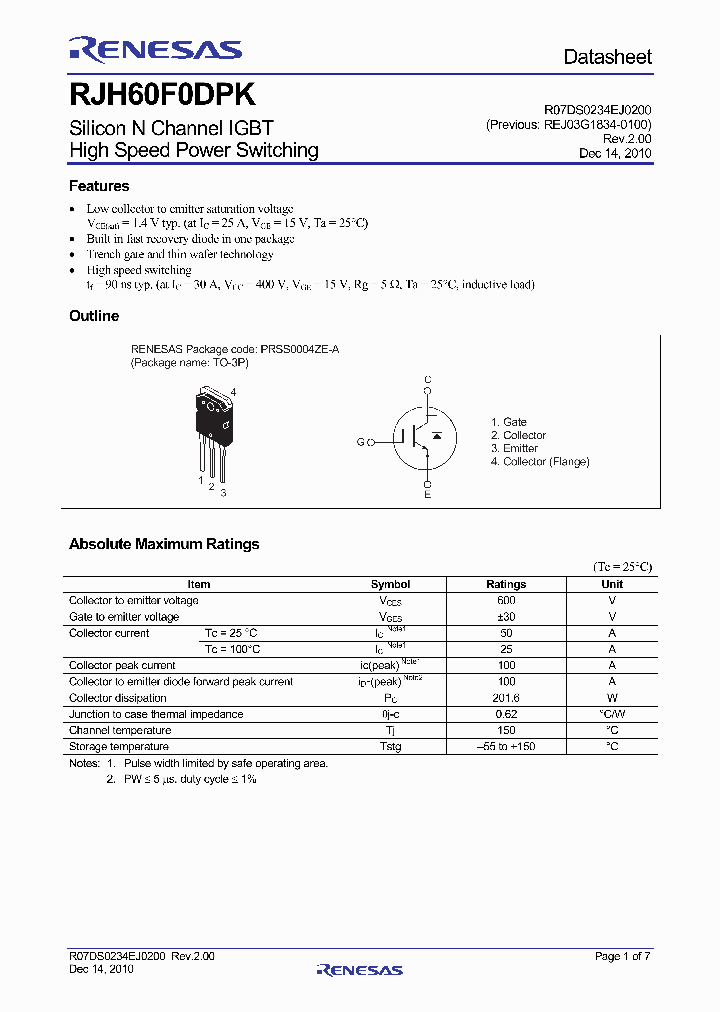 RJH60F0DPK10_5001633.PDF Datasheet