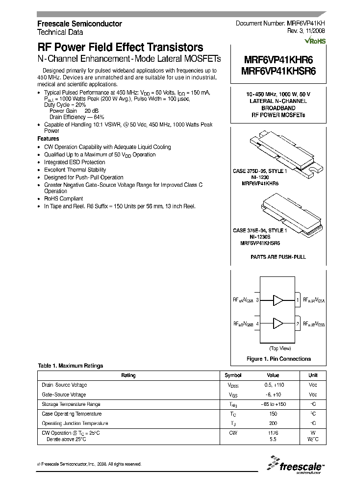MRF6VP41KHR6_5001786.PDF Datasheet