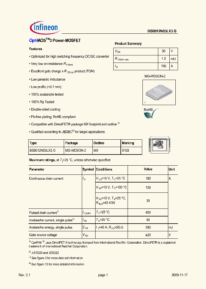 BSB012N03LX3G_5001803.PDF Datasheet