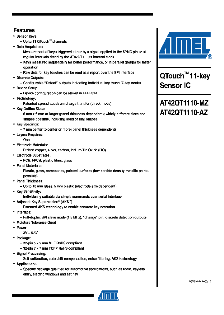 AT42QT1110-AZ_5001845.PDF Datasheet