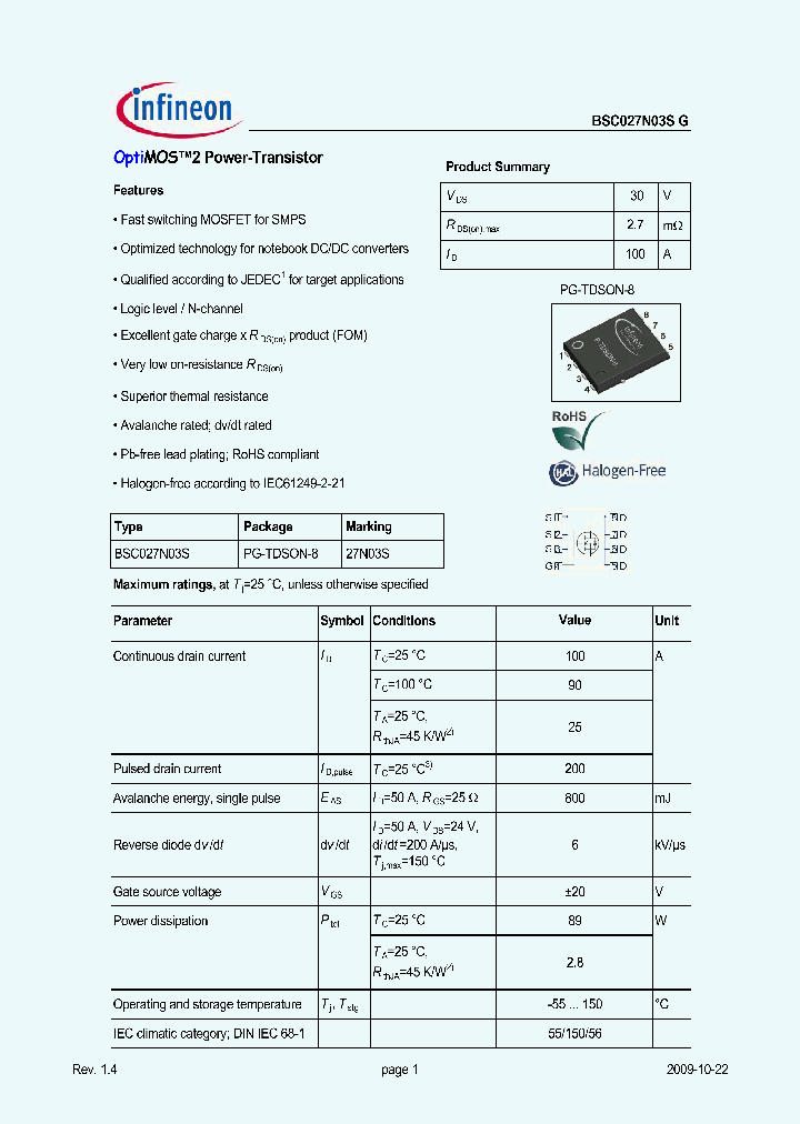 BSC027N03SG_5002084.PDF Datasheet