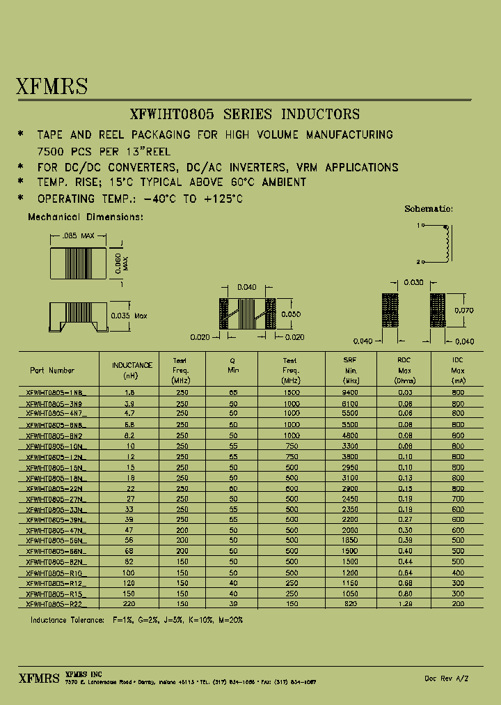 XFWIHT0805_5002502.PDF Datasheet