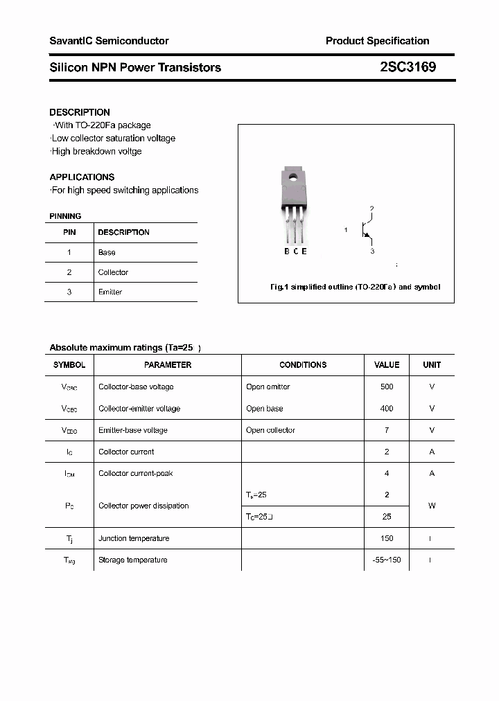 2SC3169_5002727.PDF Datasheet