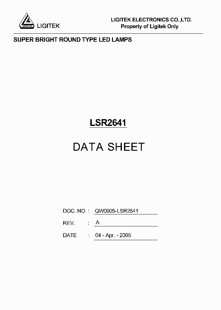 LSR2641_5003387.PDF Datasheet
