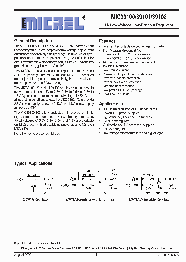 MIC39102YM_5003713.PDF Datasheet