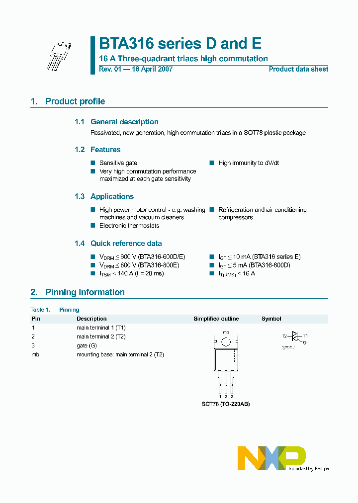 BTA316-600D_5003835.PDF Datasheet