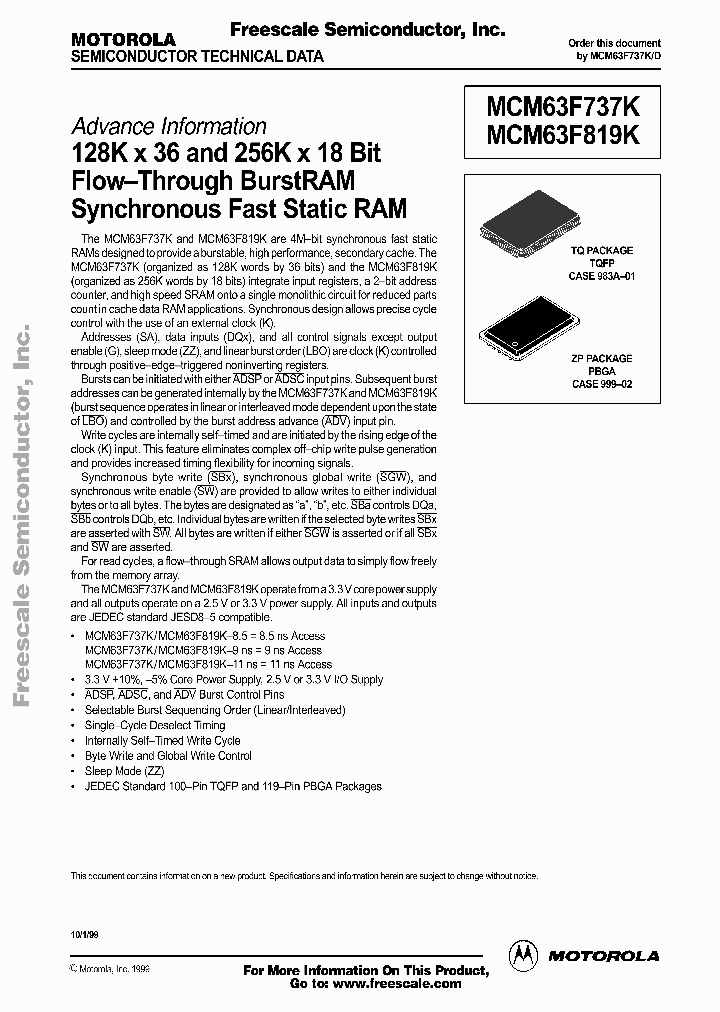 MCM63F737KZP85_5004711.PDF Datasheet