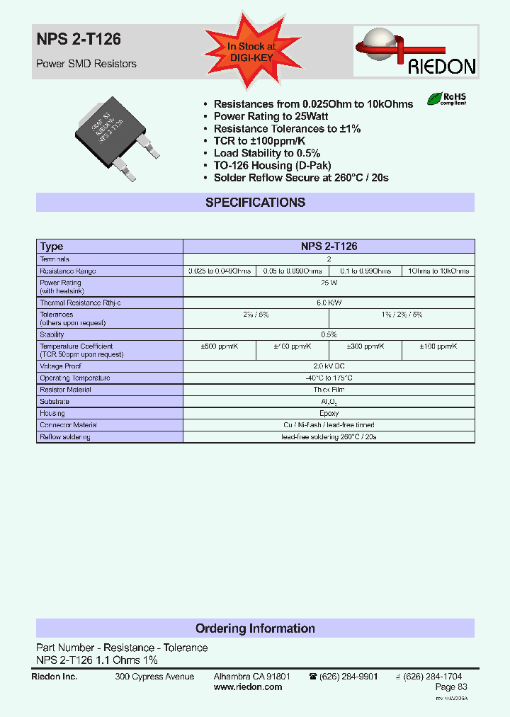 NPS2-T126_5004799.PDF Datasheet