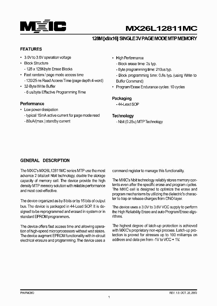 MX26L12811MC_5005206.PDF Datasheet