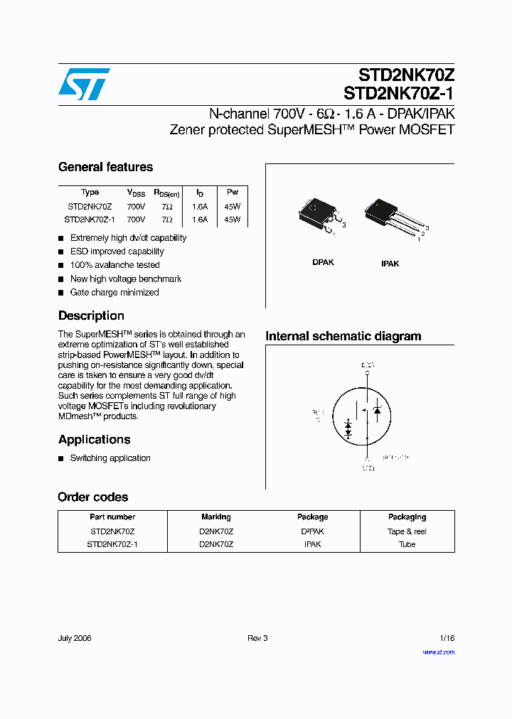 STD2NK70Z_5007286.PDF Datasheet