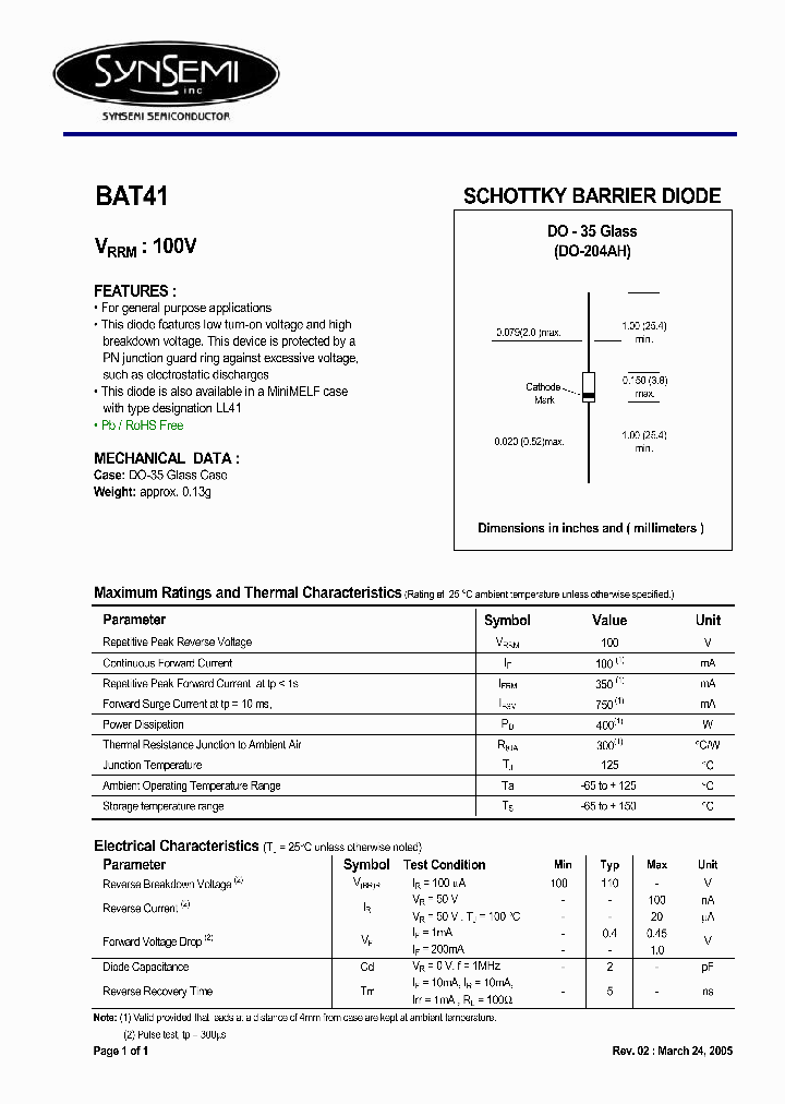 BAT41_5007423.PDF Datasheet