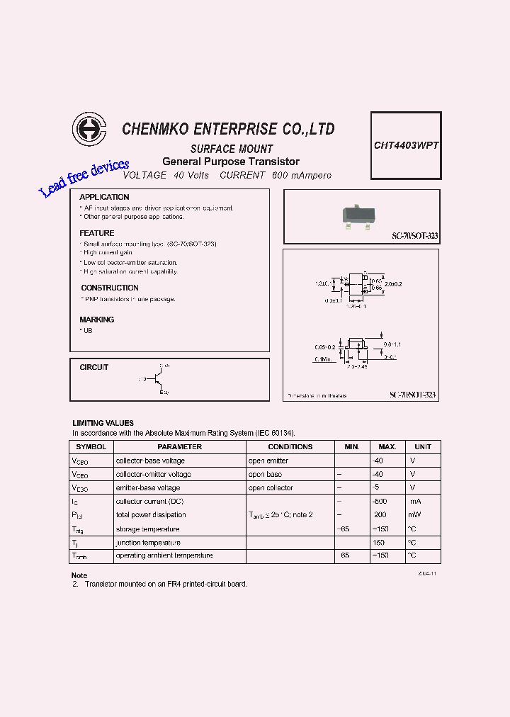 CHT4403WPT_5007485.PDF Datasheet