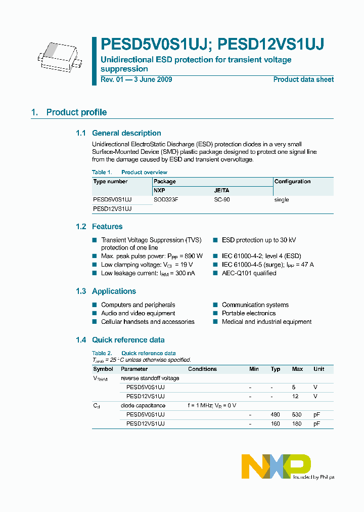PESD5V0S1UJ_5007872.PDF Datasheet