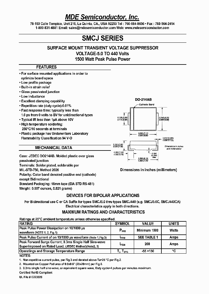 SMCJ24A_5009623.PDF Datasheet