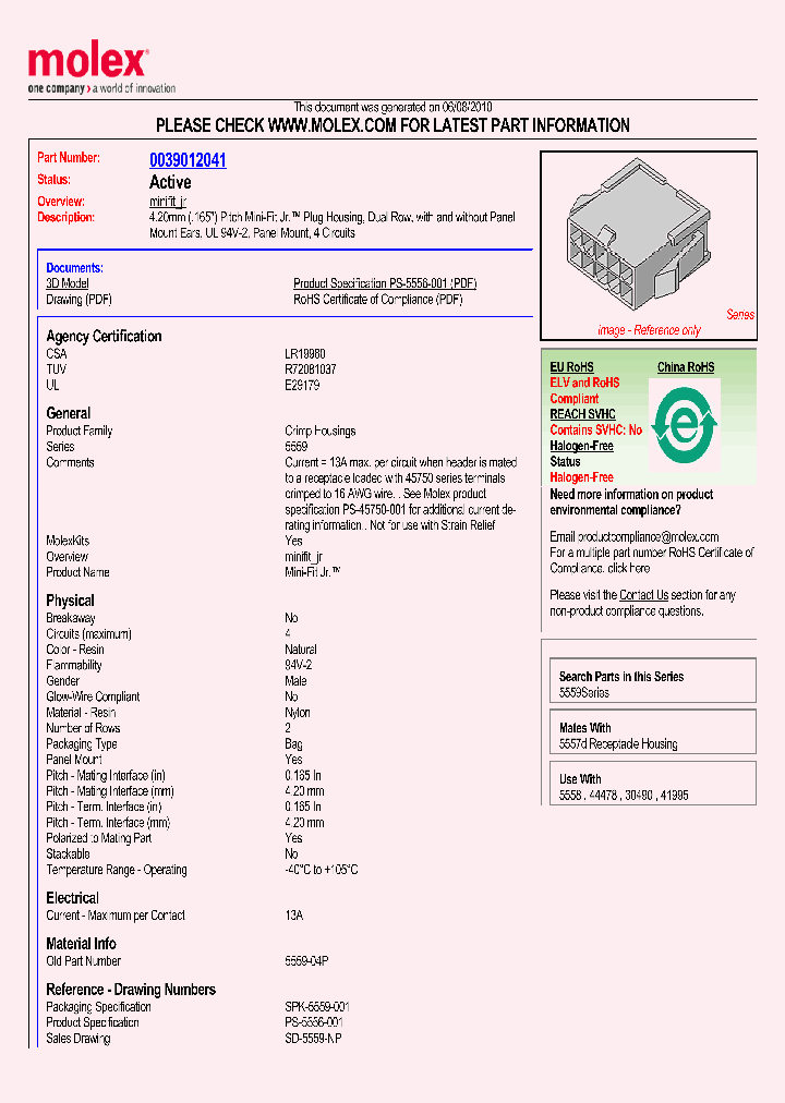 39-01-2041_5009709.PDF Datasheet