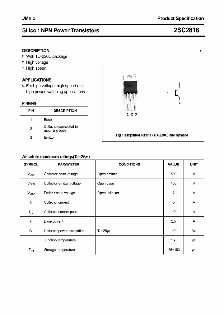 2SC2816_5009983.PDF Datasheet