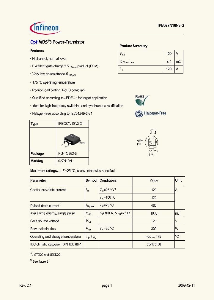 IPB027N10N3G_5010038.PDF Datasheet