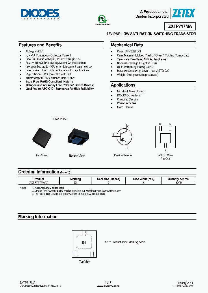 ZXTP717MA_5010366.PDF Datasheet