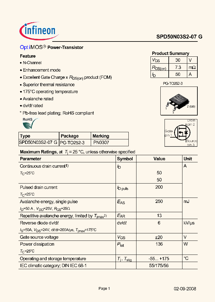 SPD50N03S2-07_5010491.PDF Datasheet