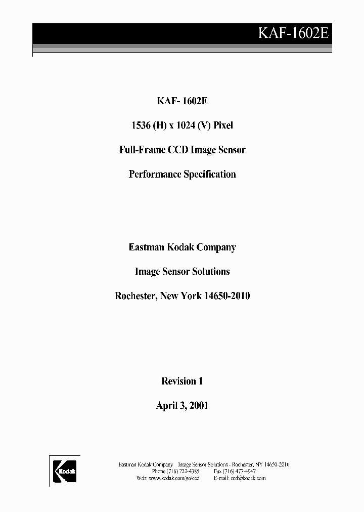 KAF-1602E_5011373.PDF Datasheet