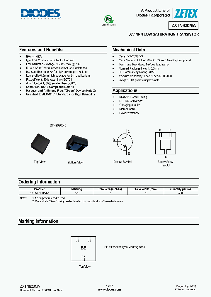 ZXTN620MA_5011849.PDF Datasheet