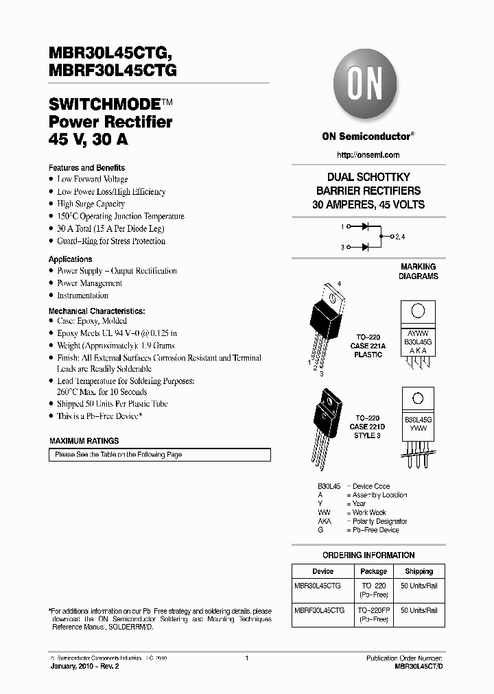 MBR30L45CTG_5012289.PDF Datasheet